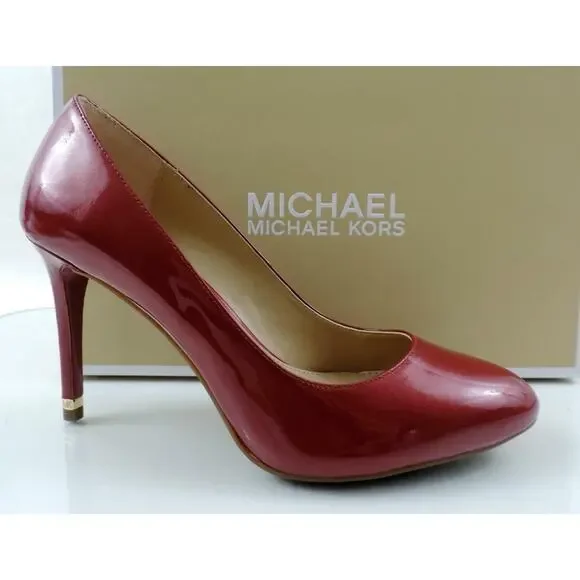 Michael Kors Ashby Flex Pump Heels Cherry Red Patent - Picture 1 of 10